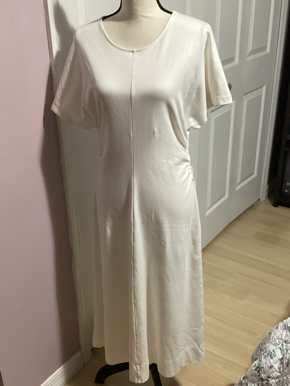 Banana Republic Cream Scoop Neck Midi Dress